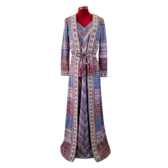 Vintage? Handmade? Knit Dress Duster Sweater Set* Bohemian Eclectic 2-4